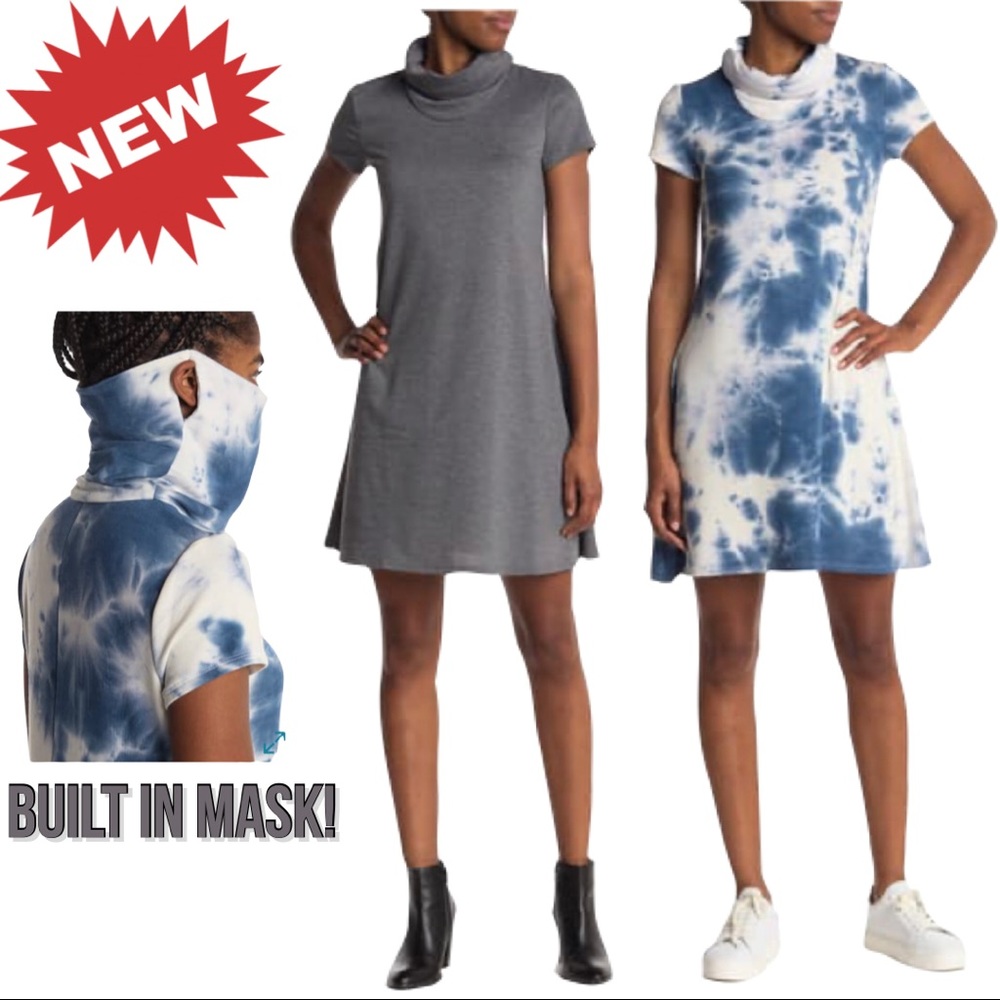 🆕 MSK Built-In Mask Dress Size large gray